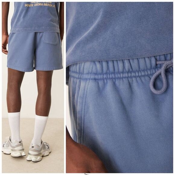 Abercrombie & Fitch Light Blue Casual Fleece Relaxed Fit Lounge Shorts - Picture 2 of 9